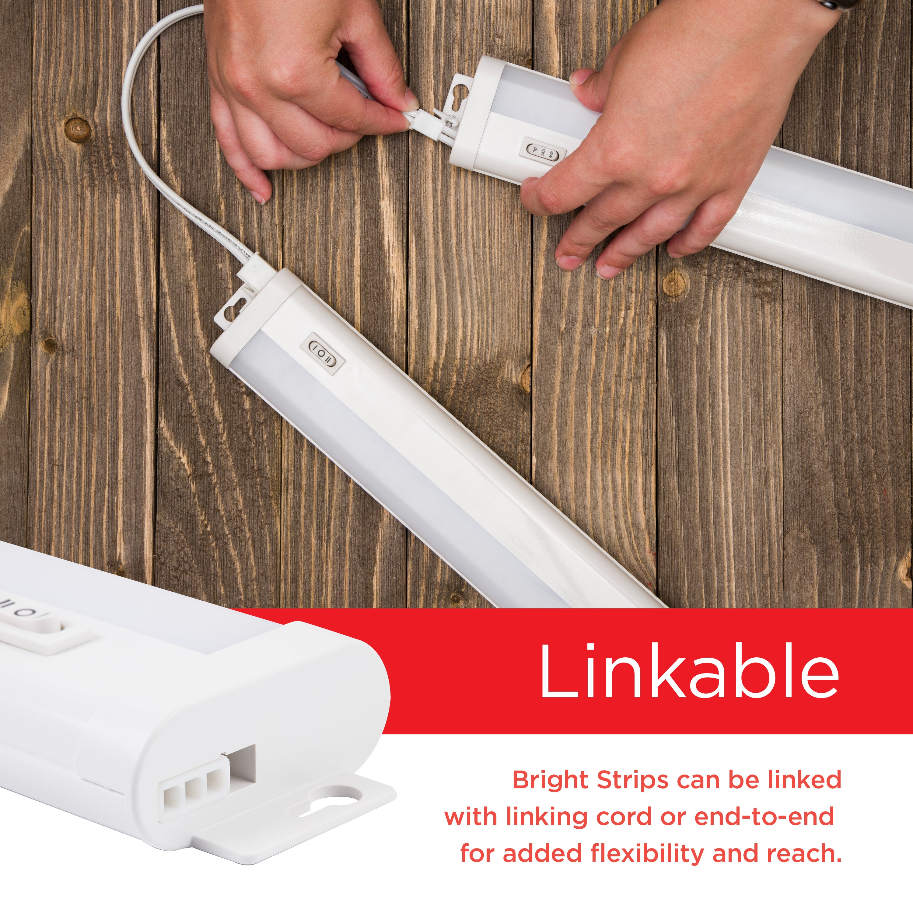 UltraPro 24in. Linkable Plug-In LED Light Fixture with White Select