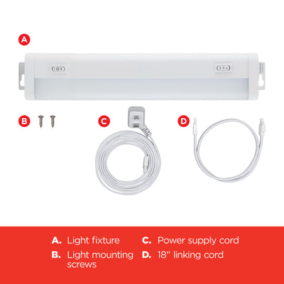 UltraPro 24in. Linkable Plug-In LED Light Fixture with White Select