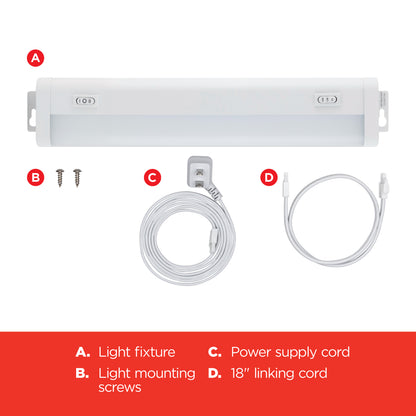 UltraPro 24in. Linkable Plug-In LED Light Fixture with White Select