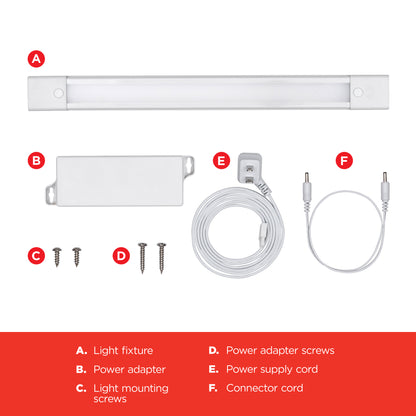 UltraPro 12in. Plug-In LED Light Fixture, White