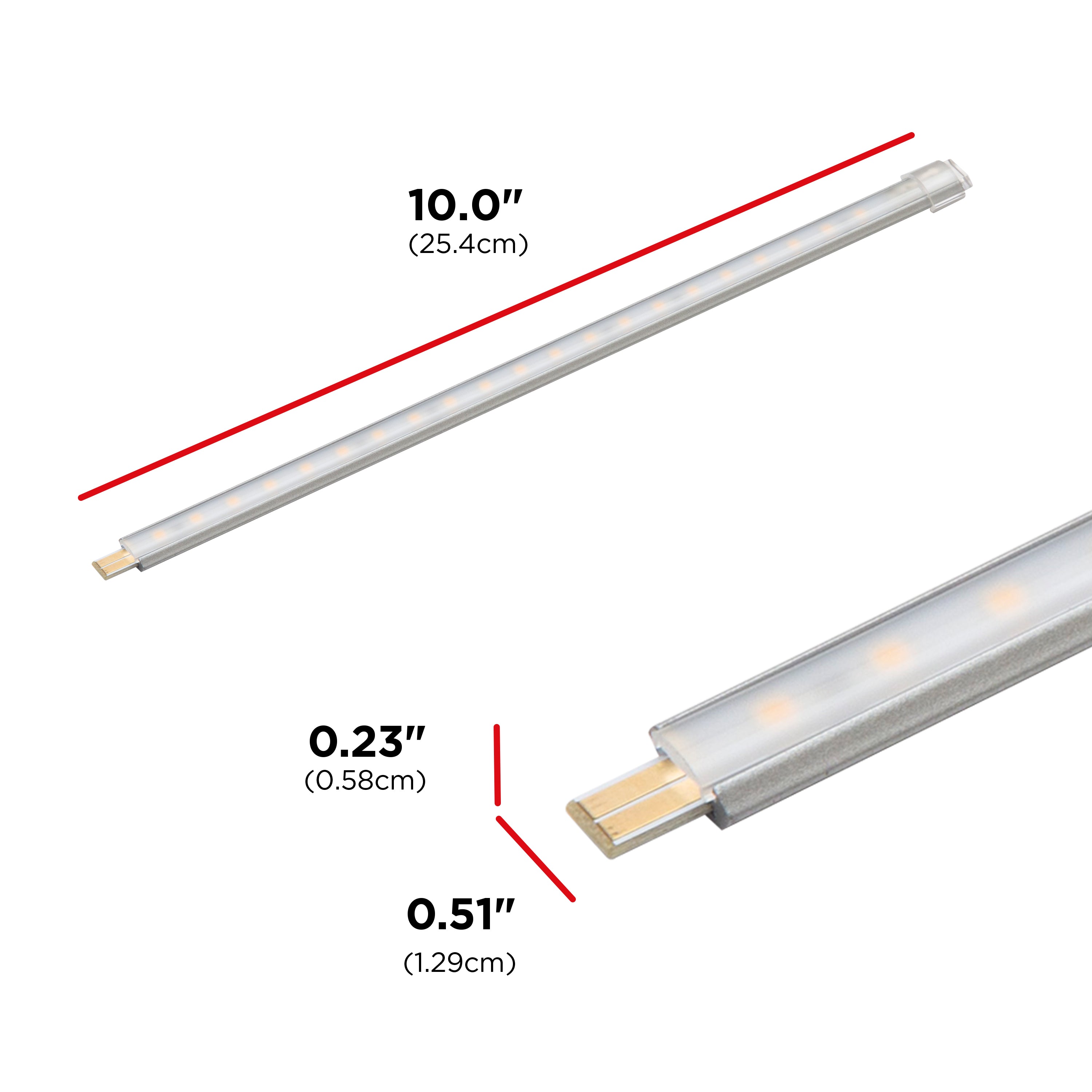 UltraPro 10in. Linkable LED Bright Strips, 3 Pack