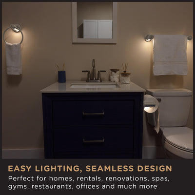 Enbrighten LED Motion Sensing Towel Bar Light, Brushed Nickel