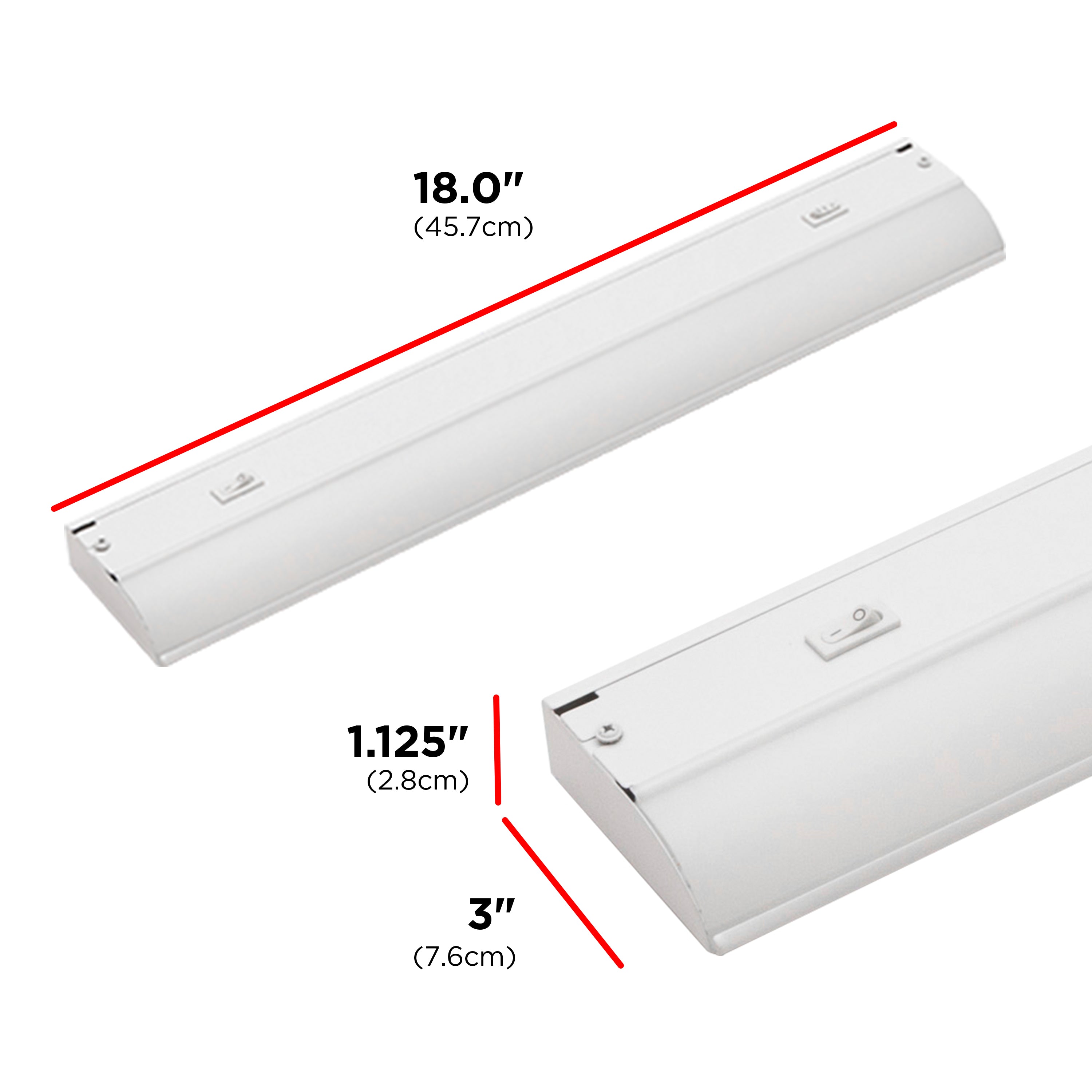 UltraPro 18in. Direct Wire LED Light Fixture, White