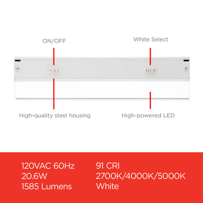 UltraPro 48in Direct Wire LED Light Fixture with White White