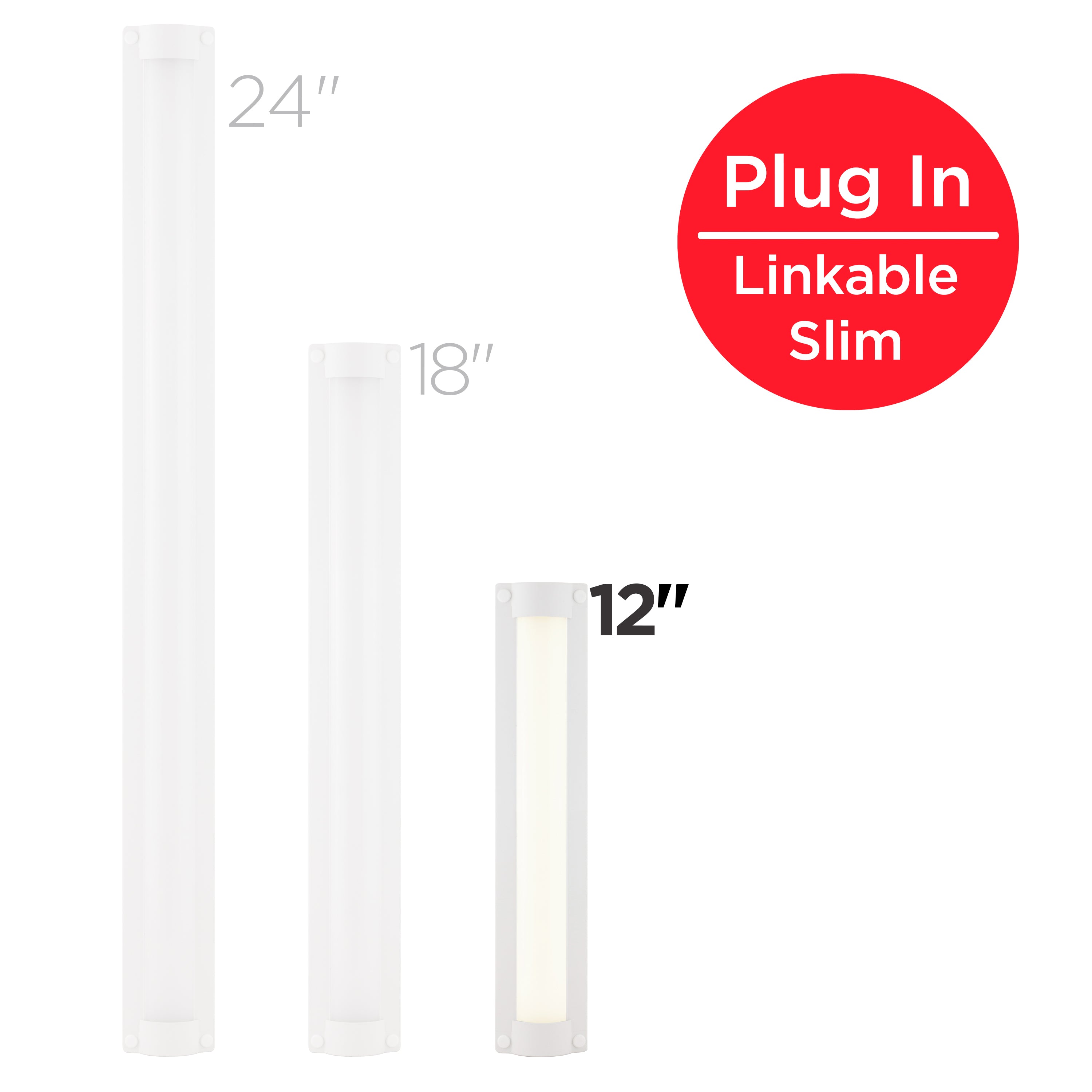 UltraPro Bright-Select Plug-In LED Light Fixture, 12in