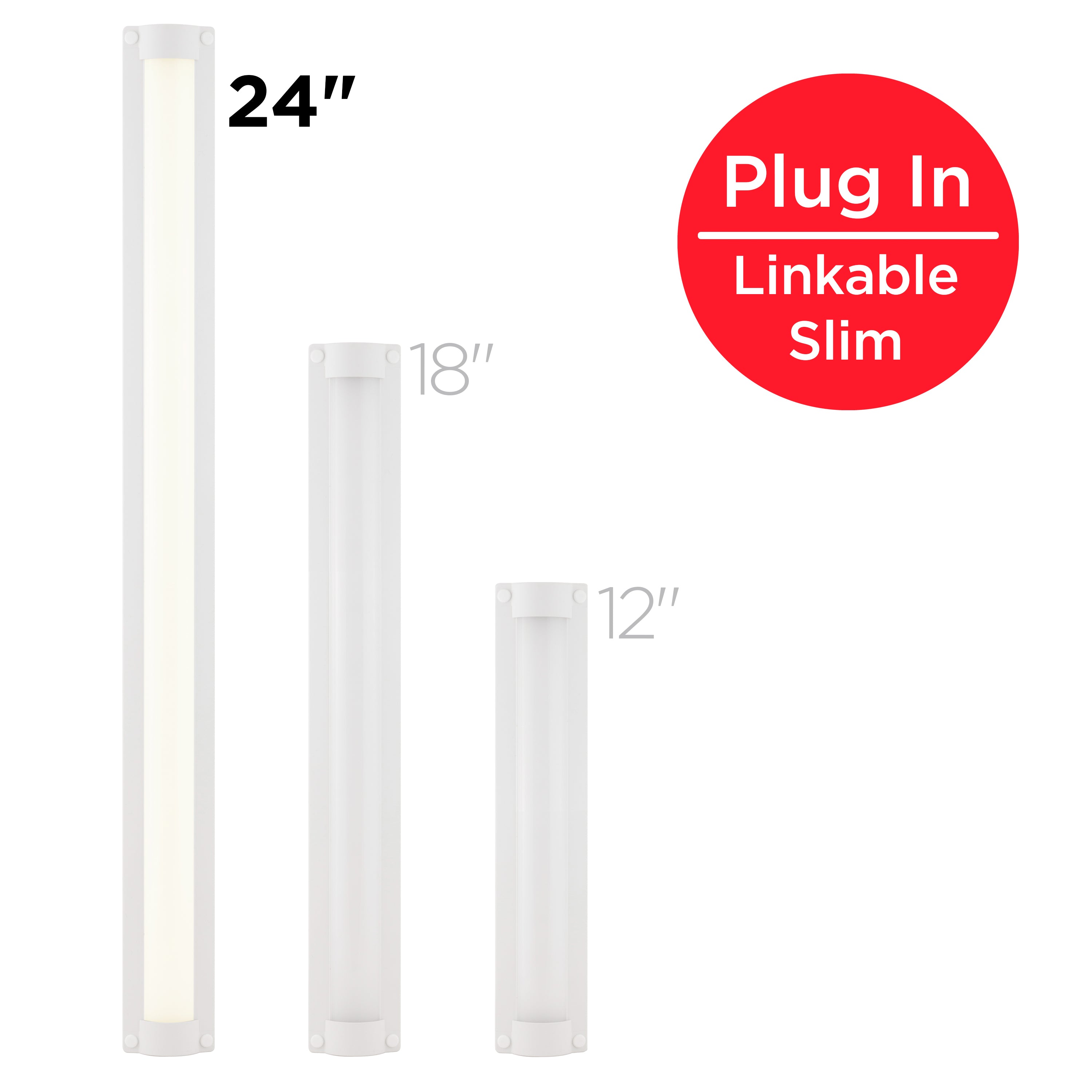 UltraPro Bright-Select Plug-In LED Light Fixture, 24in.