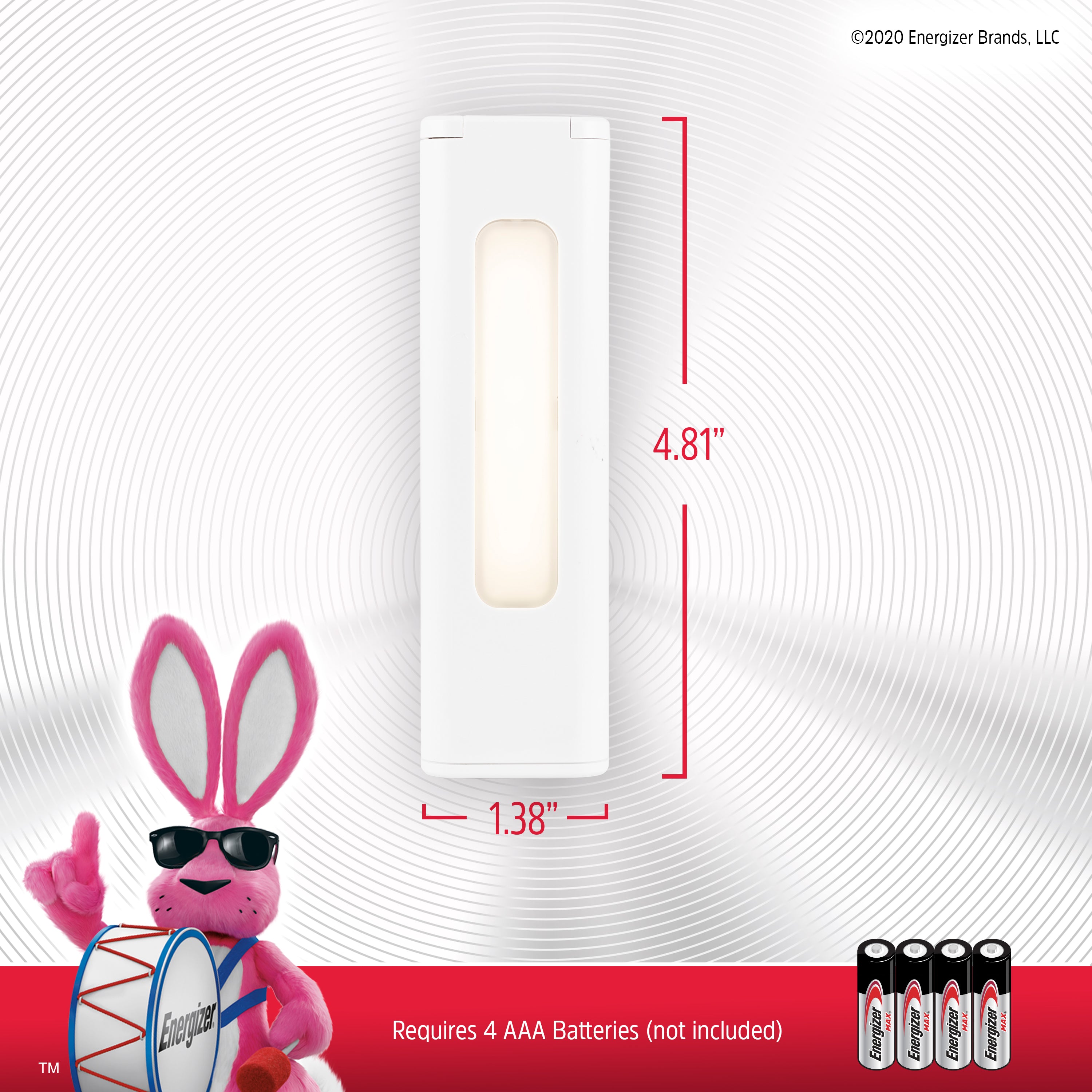 Energizer Magnet Mount Stick Light, Push Button LED