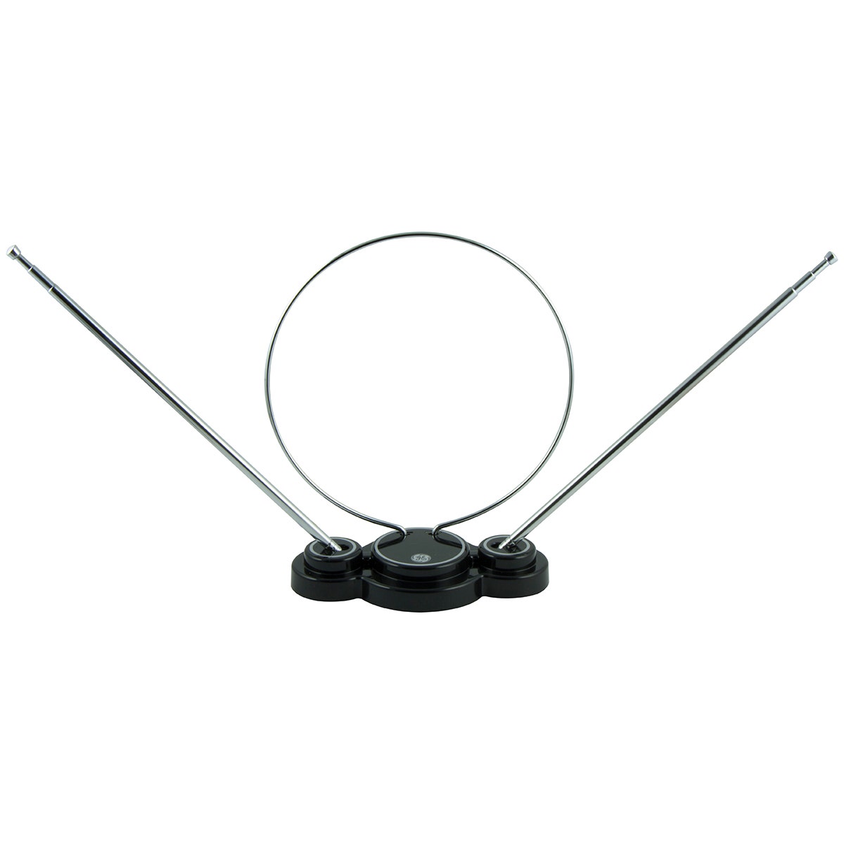 GE Traditional Loop and Rabbit Ears HD Antenna, Black