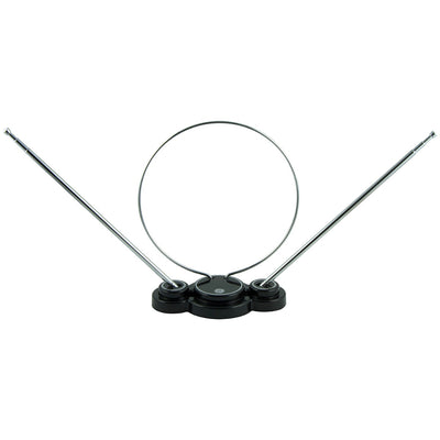 GE Traditional Loop and Rabbit Ears HD Antenna, Black