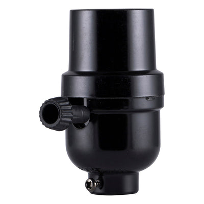 Power Gear 3-Way Lamp Socket, Black 2 Pack
