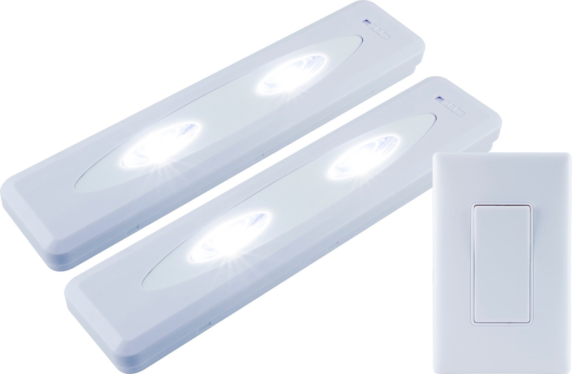 GE Battery Operated LED Light Bars with Remote, White, 2 Pack