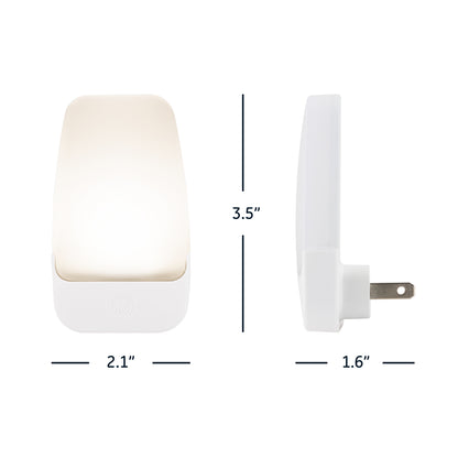 GE Light Sensing LED Night Light, White, 8 Pack