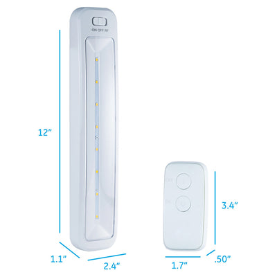 GE 12in. Battery Operated LED Light Bar with Remote, White