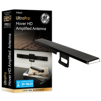 GE UltraPro Hover Bar HD Amplified Antenna, Black