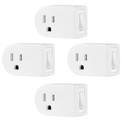 UltraPro Grounded ON/OFF Power Switch White, 4pk