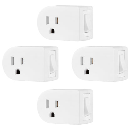 UltraPro Grounded ON/OFF Power Switch White, 4pk