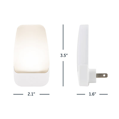 GE Light Sensing LED Night Light, 4 Pack, White