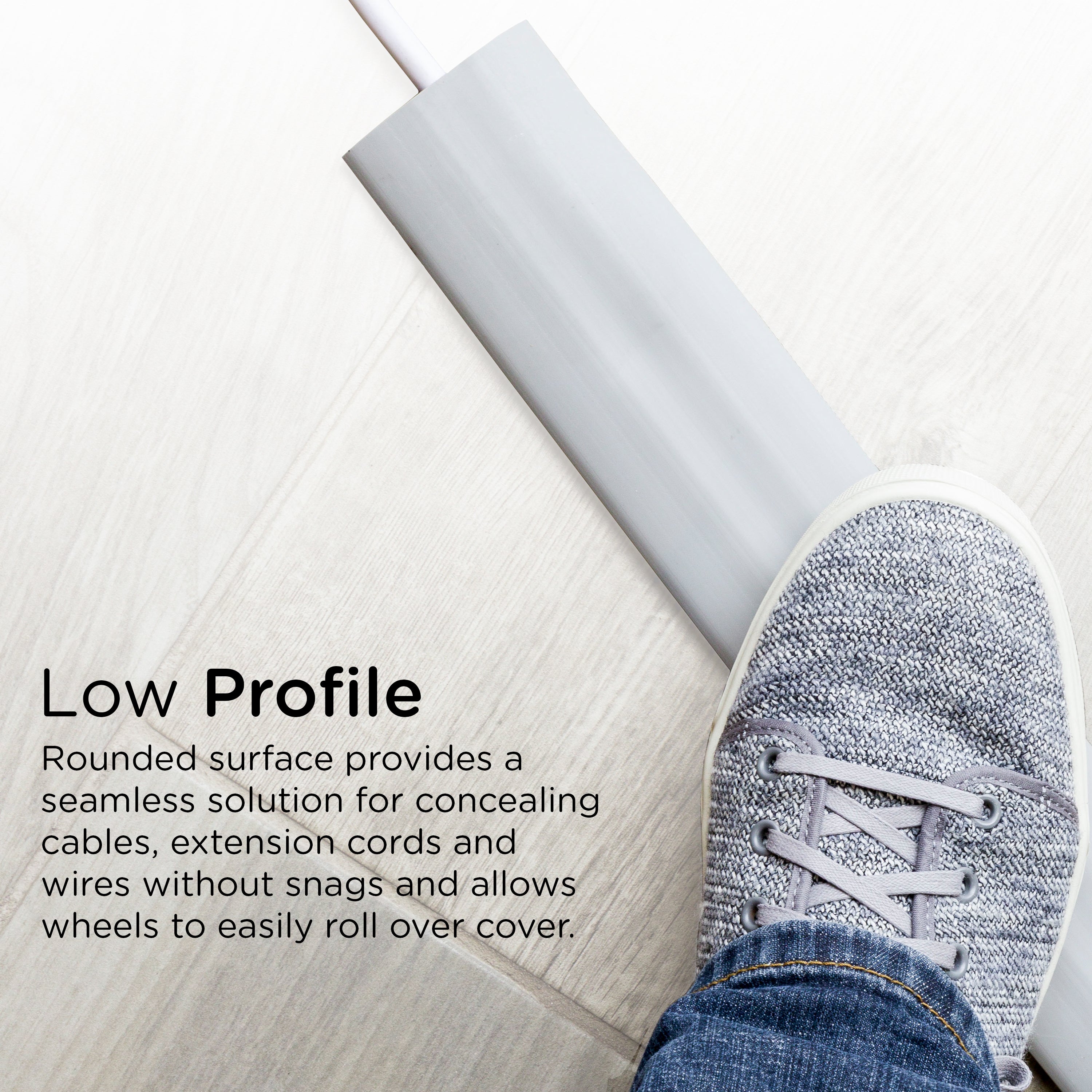 Cordinate Cable Management Floor Cover, 6ft., Gray