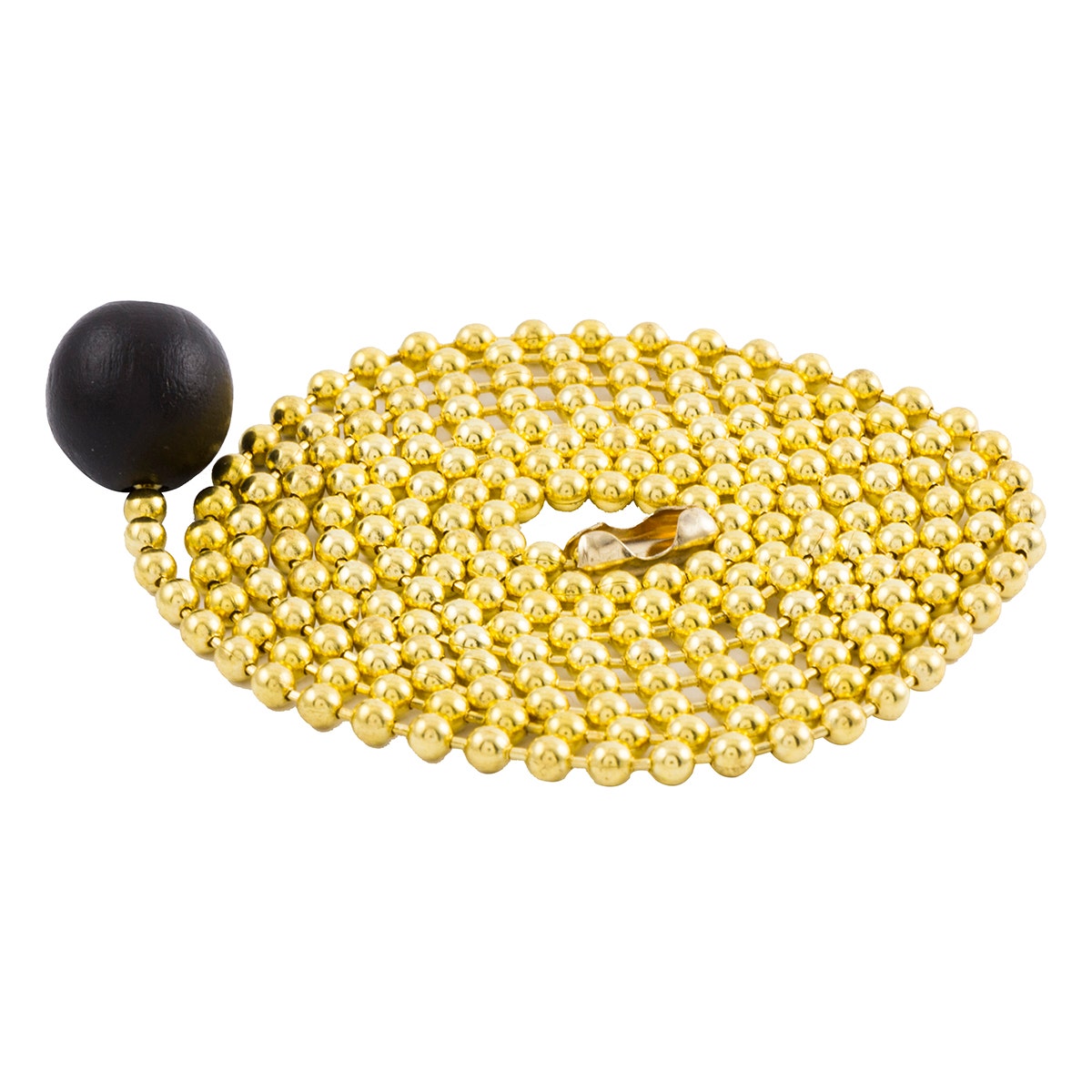 Power Gear 3 ft. Beaded Chain with Wooden Ball, Brass