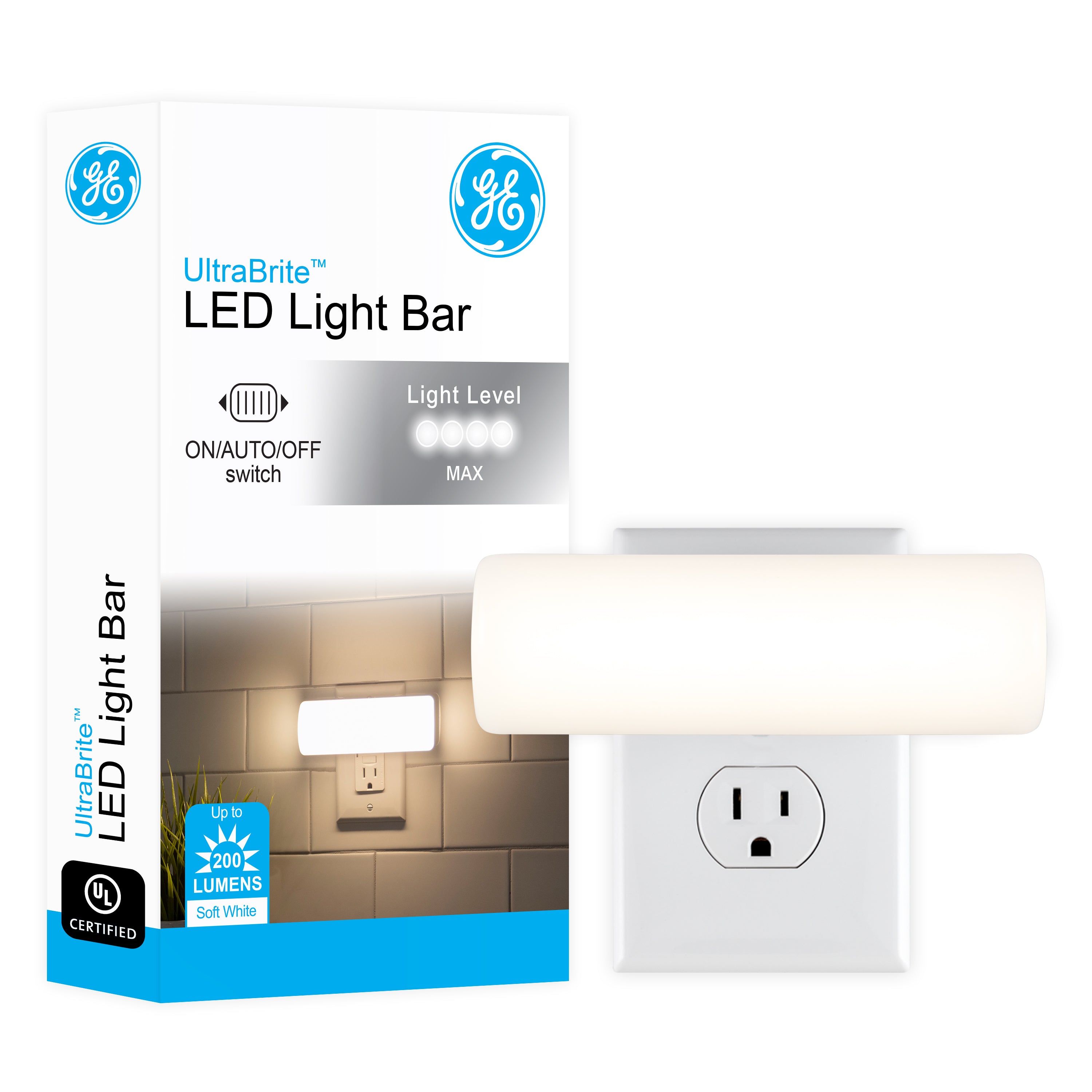 GE Ultrabrite LED Light Bar Night Lights, 1 Pack