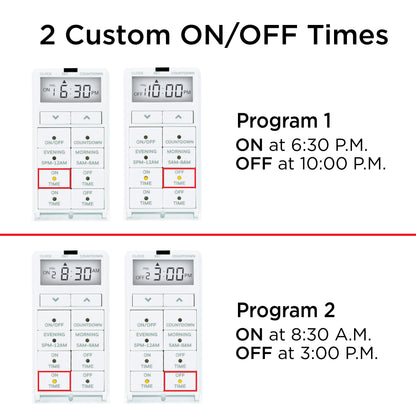 UltraPro In-Wall Digital Timer, 24hr, 2pc Multipack of 40955
