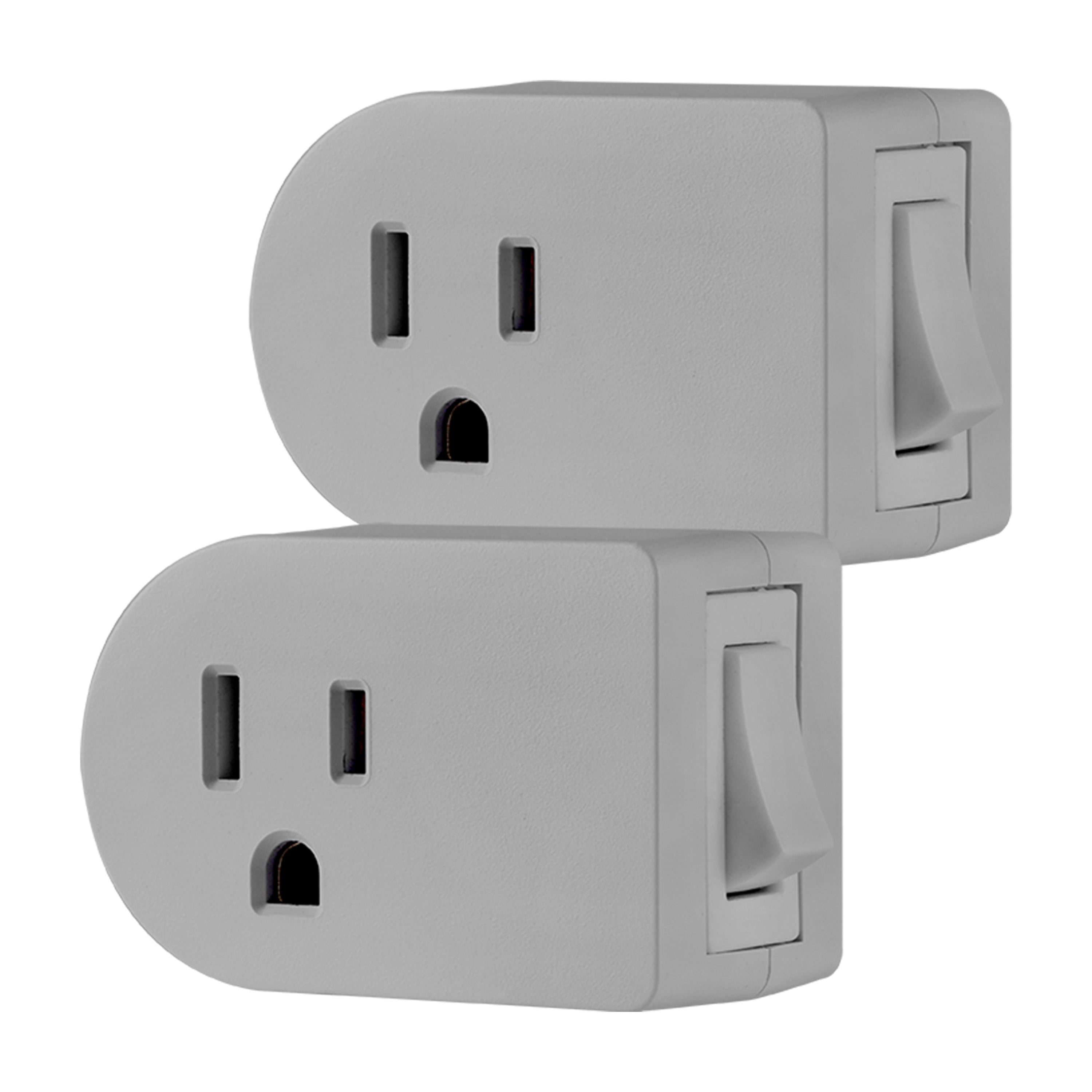 UltraPro Grounded Outlet Power Switch, Gray, 4pk
