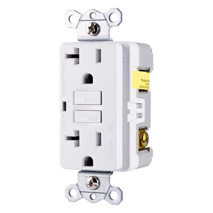 GE Grounding GFCI Receptacle with LED Indicator, White