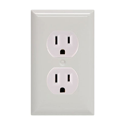 GE Grounding Duplex Receptacle, White