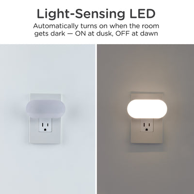 Lights by Night UltraBrite Light Sensing LED Dimmable Mini Night Light, 2 Pack