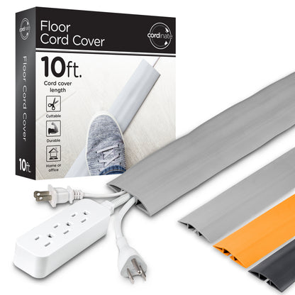 Cordinate Cable Management Floor Cover, 10ft., Gray