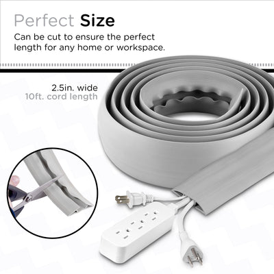 Cordinate Cable Management Floor Cover, 10ft., Gray