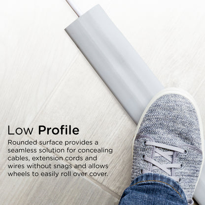 Cordinate Cable Management Floor Cover, 10ft., Gray