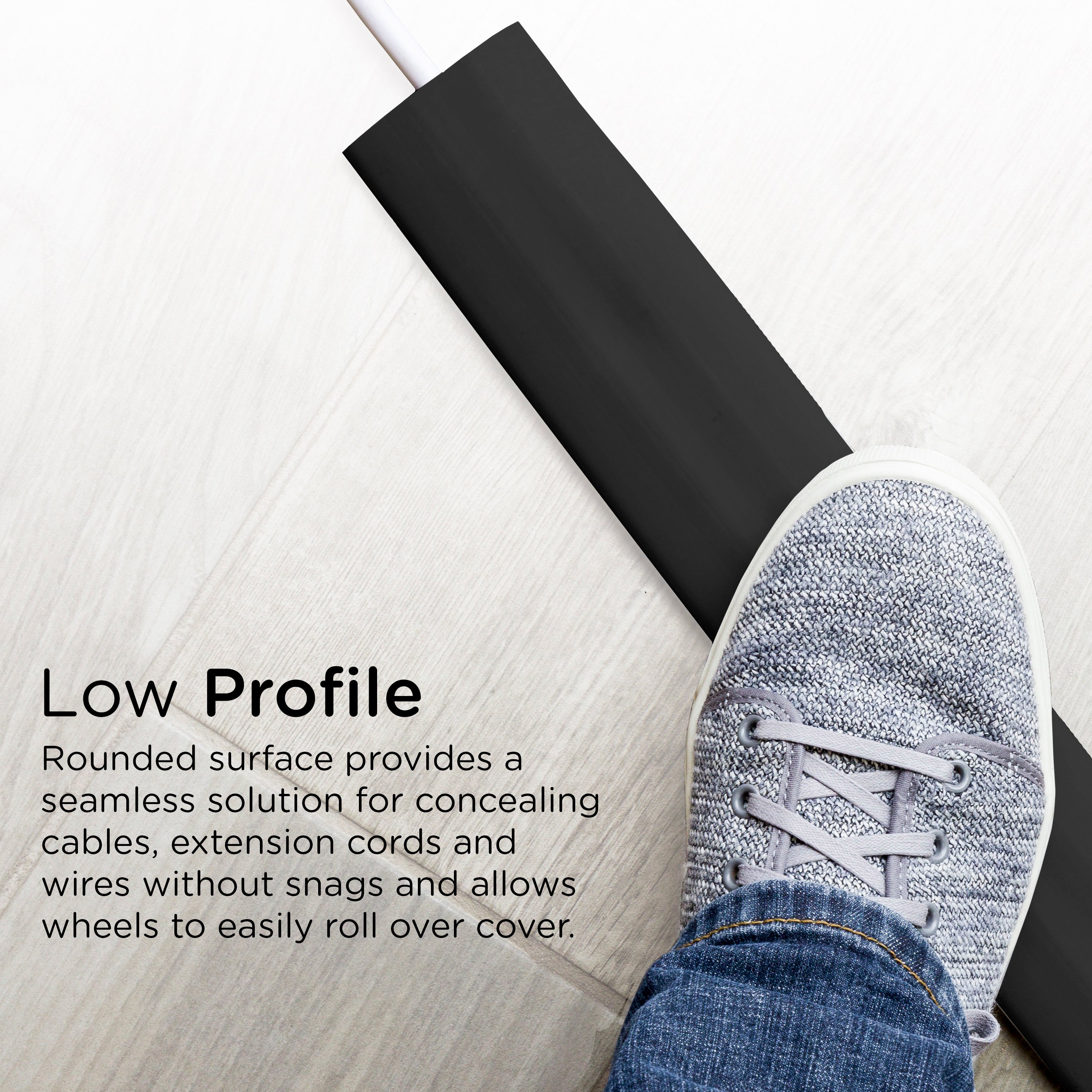 Cordinate Cable Management Floor Cover, 10ft., Black