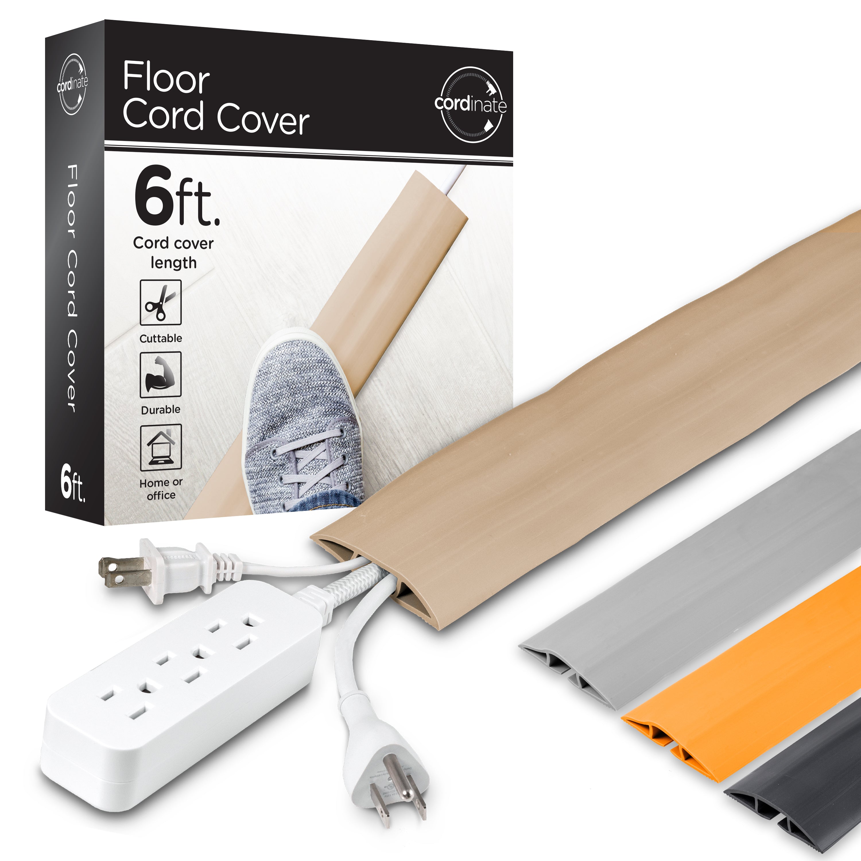 Cordinate Cable Management Floor Cover, 6ft.
