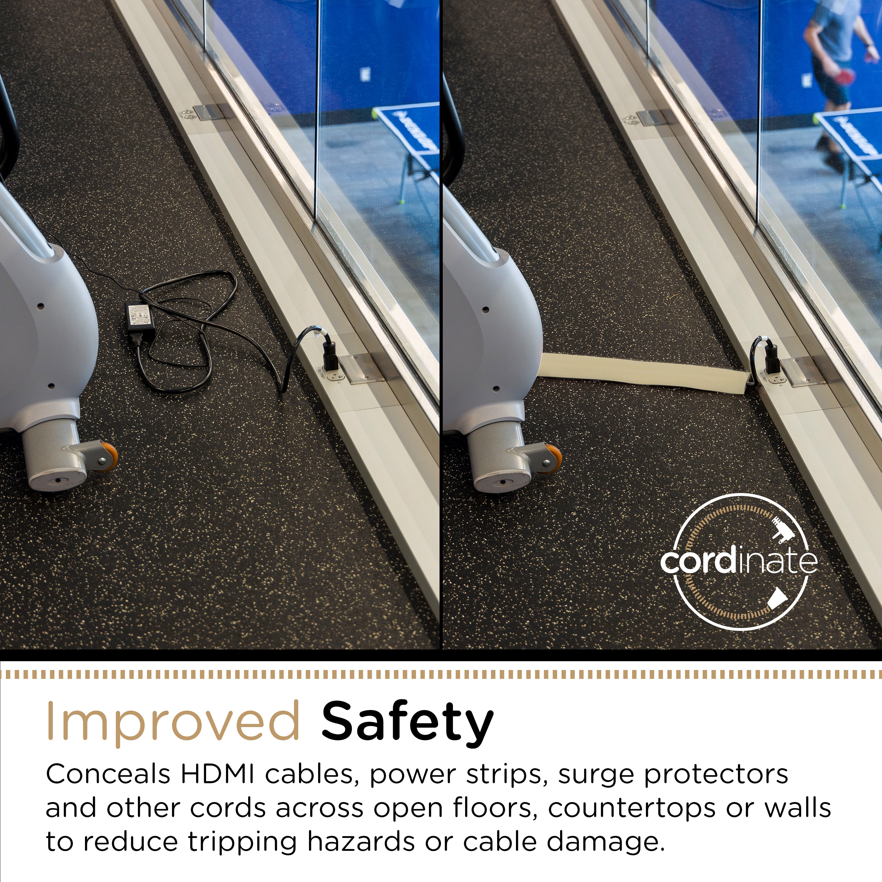 Cordinate Cable Management Floor Cover, 6ft.