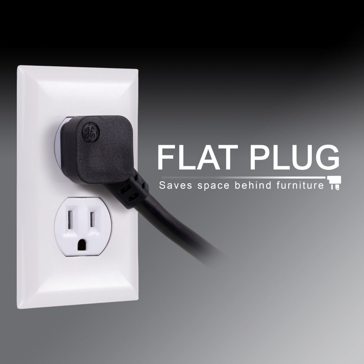 GE 6-Outlet 20ft. Surge Protector, Black