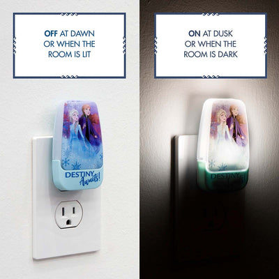 Disney Frozen II Light Sensing LED Night Light, Blue