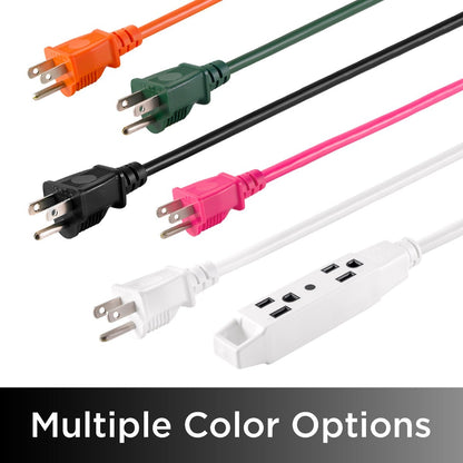UltraPro 3-Outlet 9ft. Heavy Duty Indoor/Outdoor Extension Cord, White