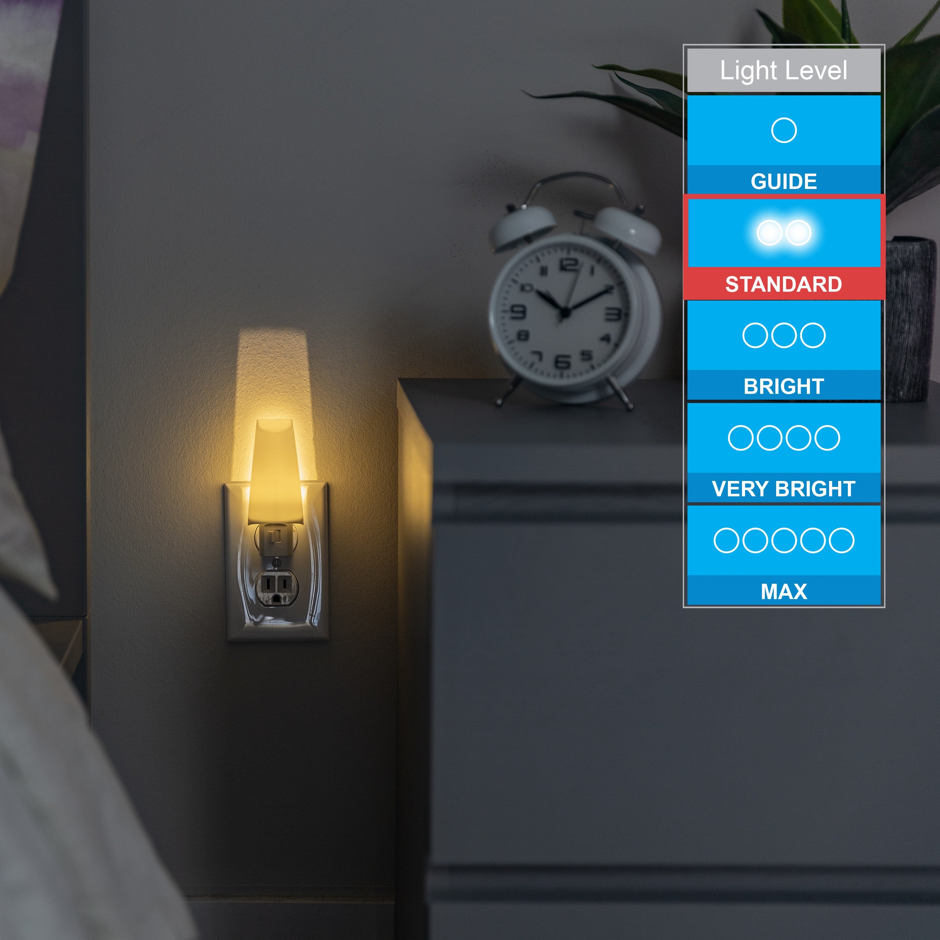 Lights by Night Manual On/Off LED Night Light, White