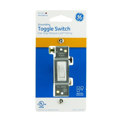 GE Grounding Toggle Switch, White