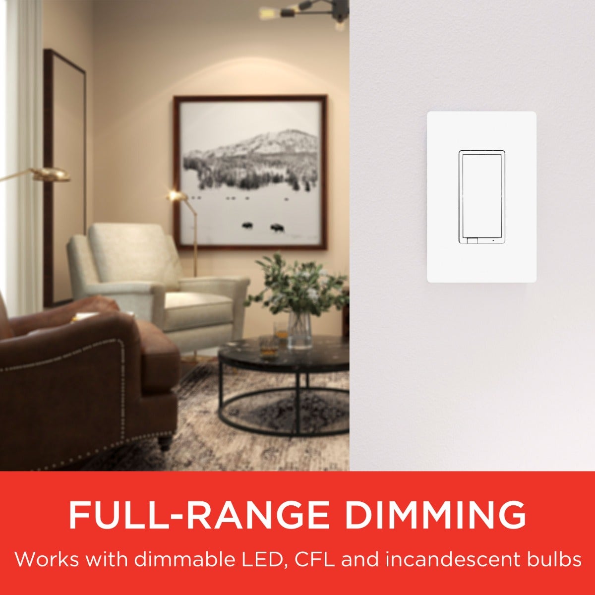 UltraPro WiFi In-Wall Smart Dimmer With QuickFit™ And SimpleWire™, 4 Pack, White