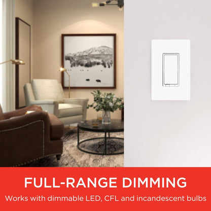 UltraPro WiFi In-Wall Smart Dimmer With QuickFit™ And SimpleWire™, 4 Pack, White
