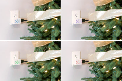Philips Indoor Plug-In 1-Outlet Color Changing Snowflake Digital Timer, White