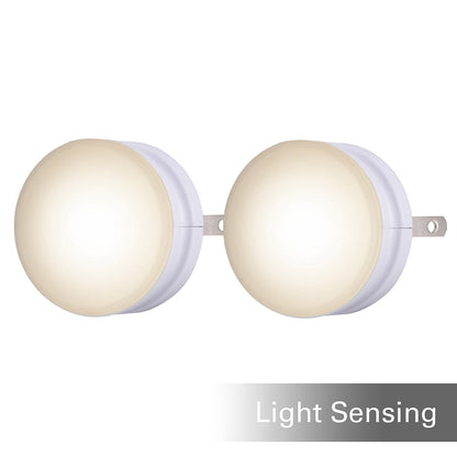 Lights by Night GLO Dot Light Sensing LED Night Light, White, 2 Pack