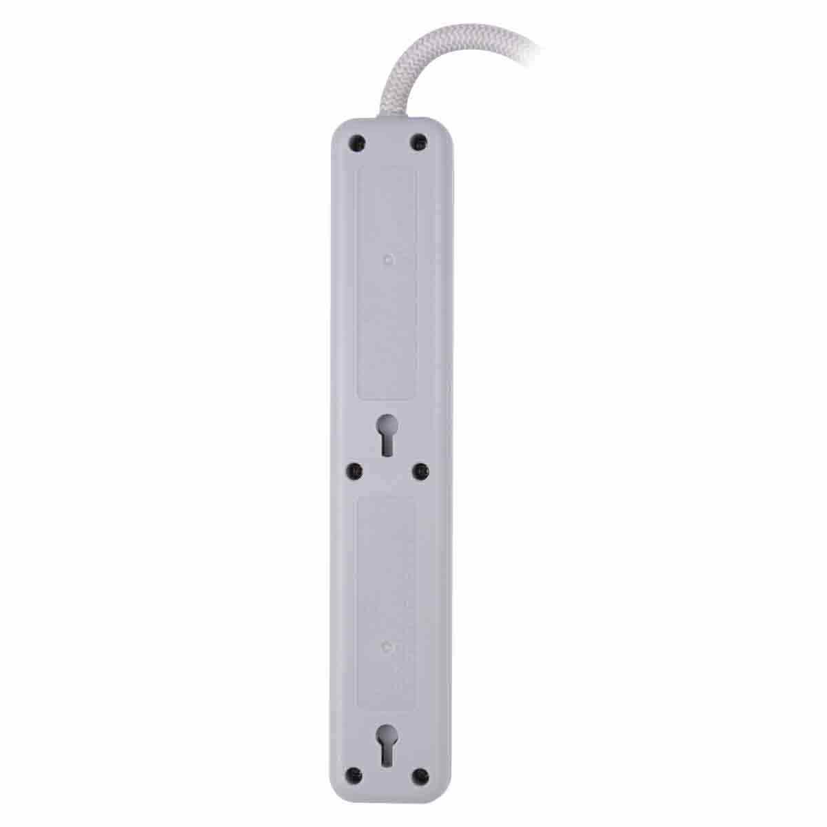 GE 6-Outlet 3ft. Surge Protector with Braided Cord, White