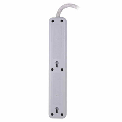 GE 6-Outlet 3ft. Surge Protector with Braided Cord, White