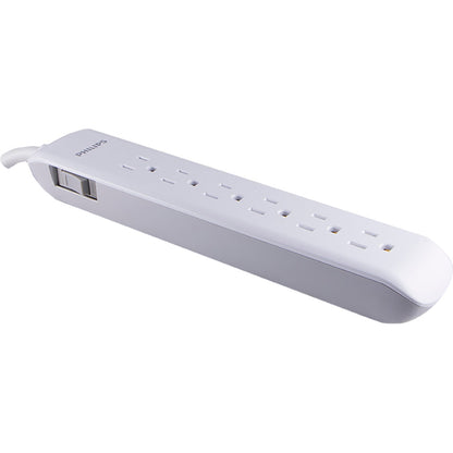 Philips 6-Outlet 4ft. Surge Protector, White