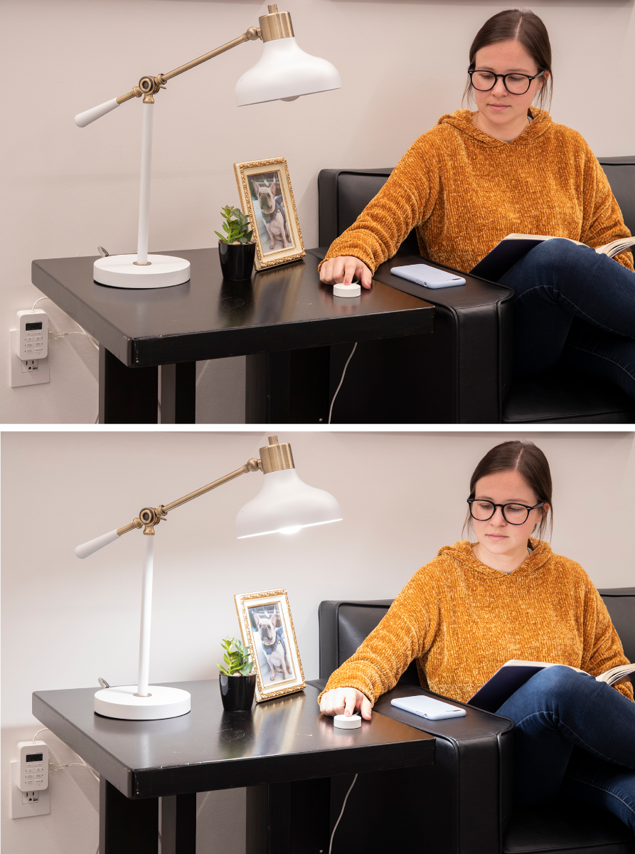 UltraPro Indoor Plug-In 2-Outlet Digital Timer with 5ft. Tethered Button, White