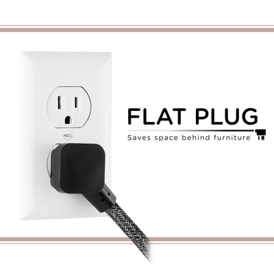 Cordinate 15ft. 3-Outlet Extension Cord, Black Heather
