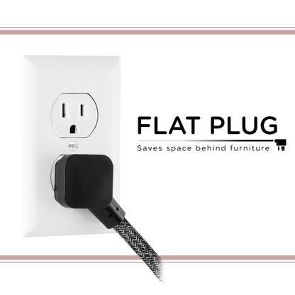 Cordinate 15ft. 3-Outlet Extension Cord, Black Heather